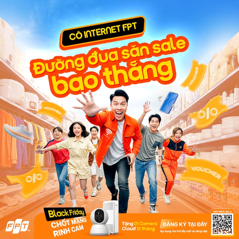 Đăng ký Internet FPT tốc độ cao, săn sale Black Friday bao nhanh, tặng thêm Camera AI thông minh</p>     <h2>FPT Camera - Giải pháp giám sát tích hợp AI ngay trên thiết bị</h2>          <p>FPT Camera là dòng camera giám sát thế hệ mới do FPT phát triển, được trang bị AI xử lý trực tiếp trên thiết bị. Công nghệ hiện đại có khả năng nhận diện thông minh, cảnh báo chính xác và tối ưu trải nghiệm giám sát cho hộ gia đình và doanh nghiệp. Đặc biệt, đây là một trong số ít giải pháp camera an ninh hiện nay vừa có hạ tầng Cloud bảo mật server đặt tại Việt Nam, vừa có AI tích hợp và dịch vụ hậu mãi top đầu.</p>          <h3>Những tính năng nổi bật của FPT Camera AI</h3>     <ul><li><strong>Phân biệt chuyển động của người và phương tiện</strong>, động vật, lá cây hay các vật thể chuyển động khác, giảm thiểu cảnh báo không đúng mục đích.</li>         <li><strong>Nhận diện khuôn mặt thông minh</strong> với độ chính xác có thể lên đến 99%, duy trì hiệu suất ngay cả trong điều kiện ánh sáng kém.</li>         <li><strong>Công nghệ đếm người và phân tích nhân khẩu học</strong> (độ tuổi, giới tính, biểu cảm), tạo bản đồ nhiệt (heat map) ở các khu vực có mật độ di chuyển cao.</li>         <li><strong>Phân tích hành vi và phát hiện bất thường</strong> như đột nhập, phá hoại, đám đông tụ tập,...</li>     </ul><p><em><br></em><img src=