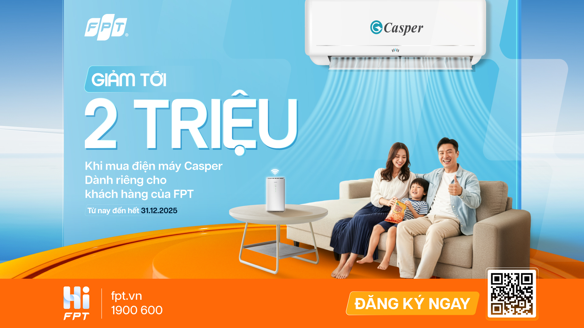 Ưu đãi FPT cuối năm: Tặng voucher Casper 2 triệu đồng cho khách hàng mua sắm đồ điện gia dụng